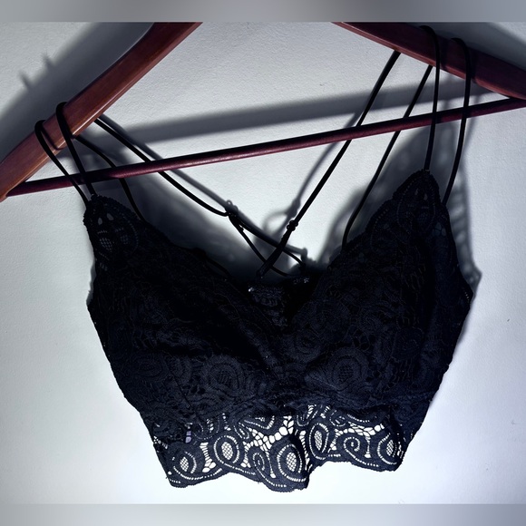 PINK Victoria Secret Black Lace Bralette Size: XL - Picture 6 of 7